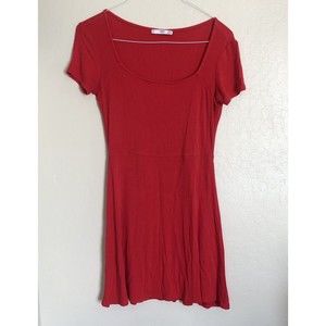 MNG Baisics Dress Ribbed Stretch Knit Scoop Neck Size XS